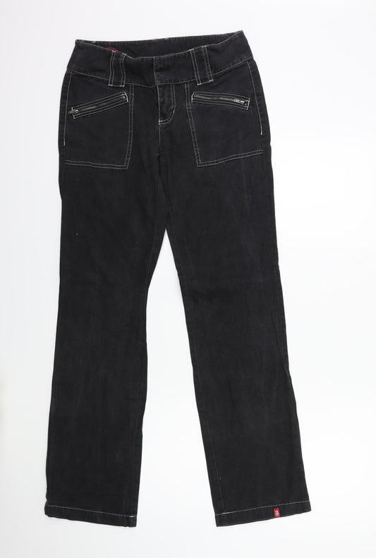 EDC Womens Grey  Denim Straight Jeans Size 6 L31 in