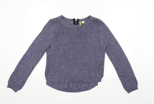 Divided Womens Blue   Pullover Jumper Size 8