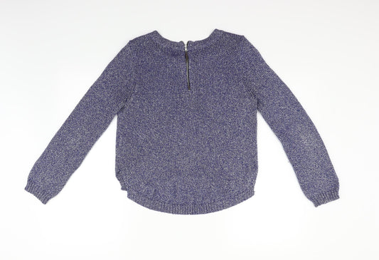 Divided Womens Blue   Pullover Jumper Size 8