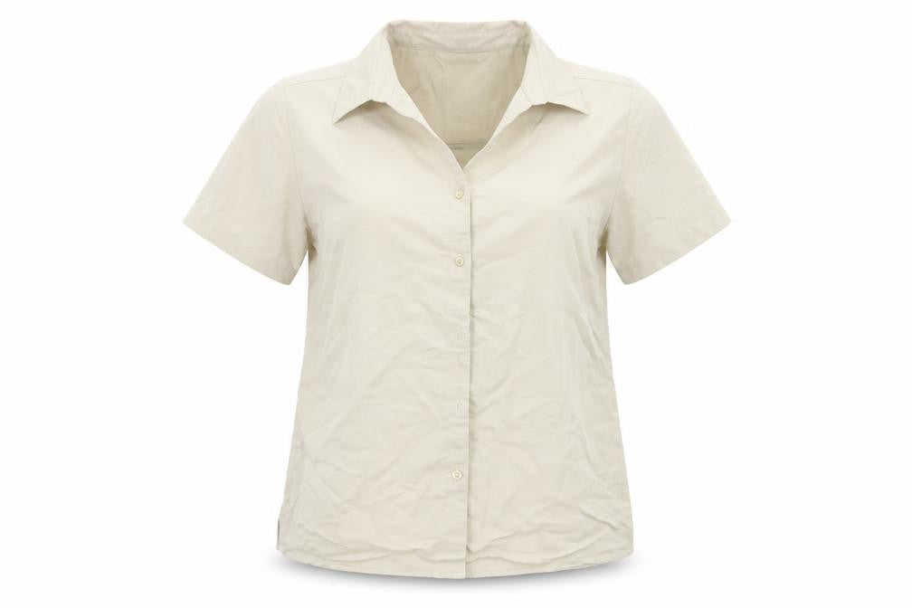 EWM Womens Beige   Basic Button-Up Size 14