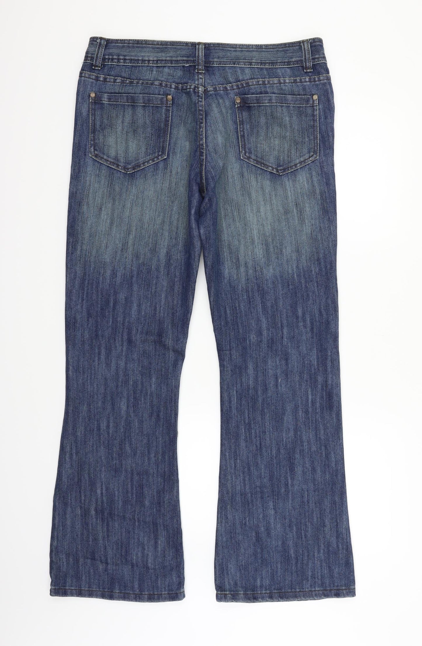 deniem co Womens Blue   Trousers  Size 16 L29 in