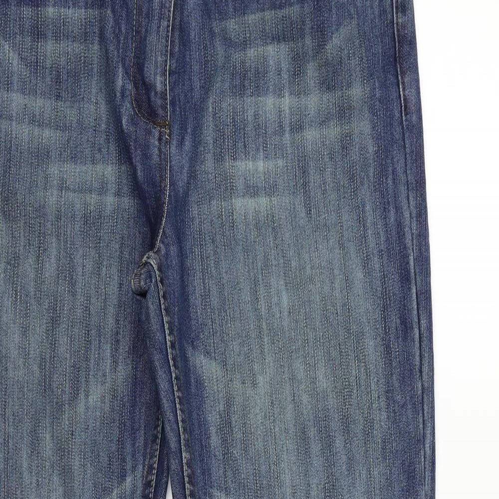 deniem co Womens Blue   Trousers  Size 16 L29 in