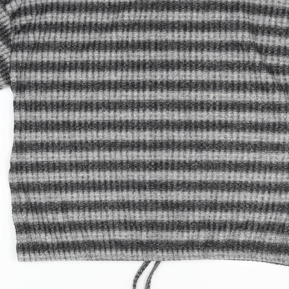 Matalan Womens Grey Striped  Pullover Jumper Size 14