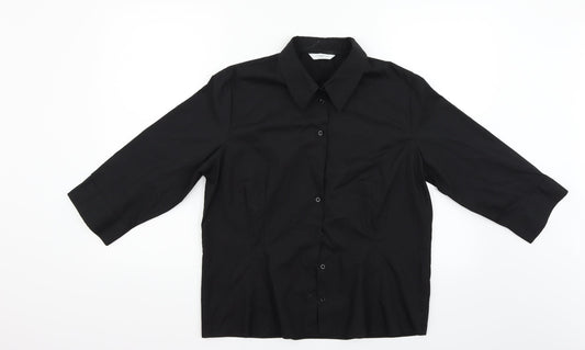 New Look Womens Black   Basic Button-Up Size 18