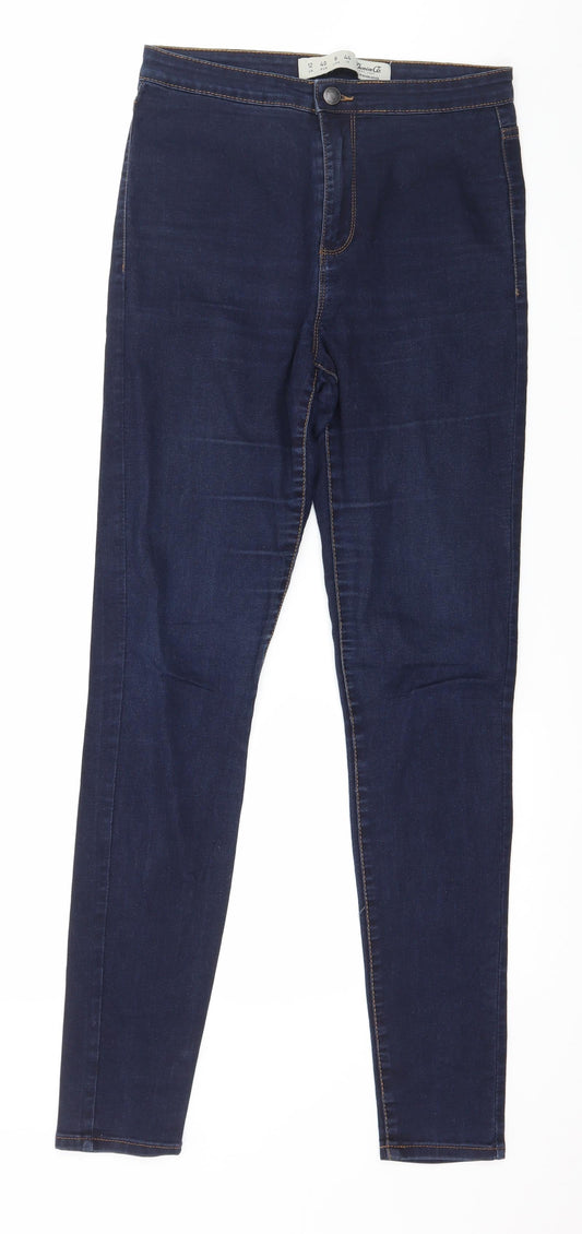Denim & Co. Womens Blue  Denim Skinny Jeans Size 12 L30 in