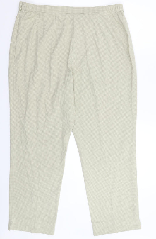 Marks and Spencer Womens Grey Check  Trousers  Size 18 L26 in