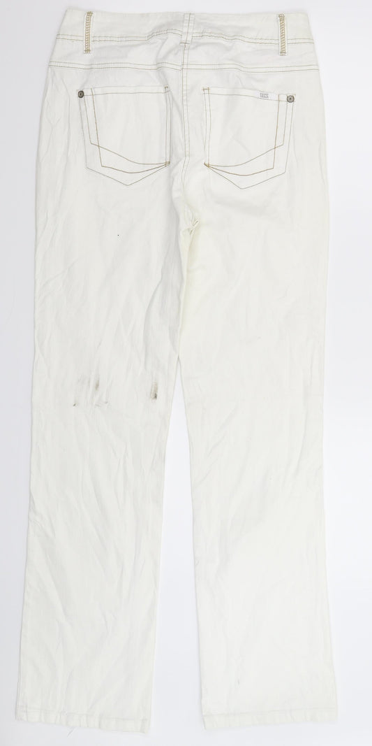 Cecil Womens White  Denim Straight Jeans Size 28 in L32 in