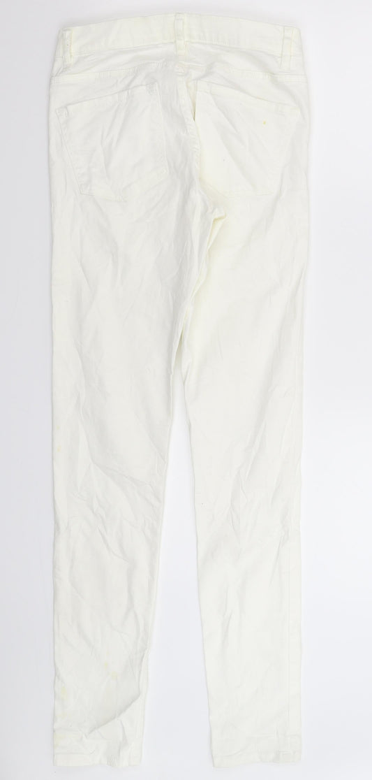 Gemma Womens White  Denim Skinny Jeans Size 27 in L31 in