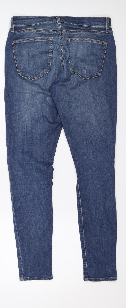 Topshop Womens Blue  Denim Skinny Jeans Size 28 L27 in