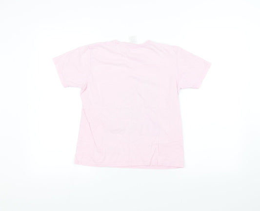 Gilden Girls Pink   Basic T-Shirt Size L