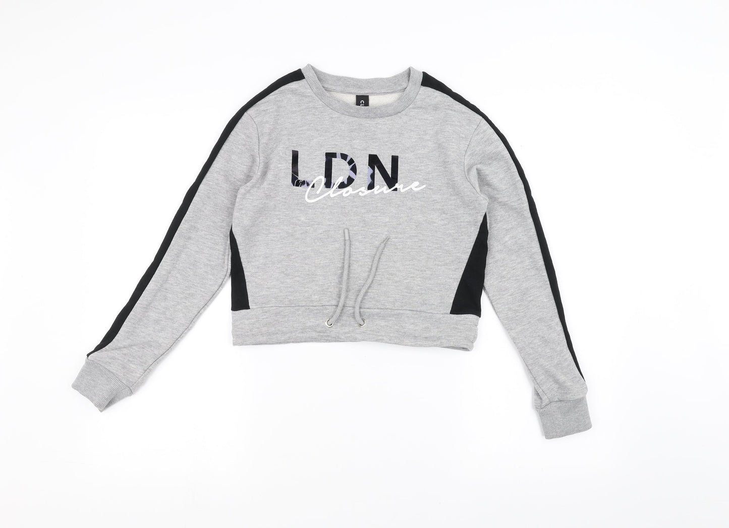 closure Boys Grey   Pullover Jumper Size 12-13 Years