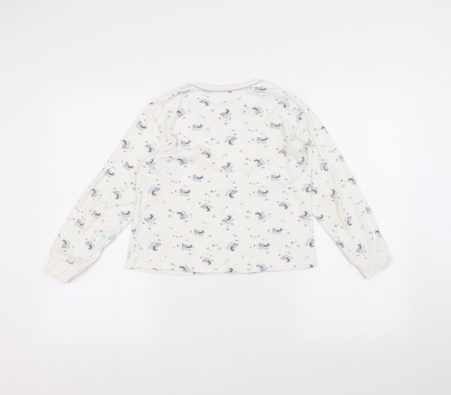 Lily & dan Girls White   Basic T-Shirt Size 9-10 Years