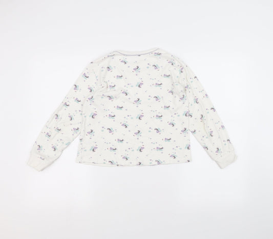 Lily & dan Girls White   Basic T-Shirt Size 9-10 Years