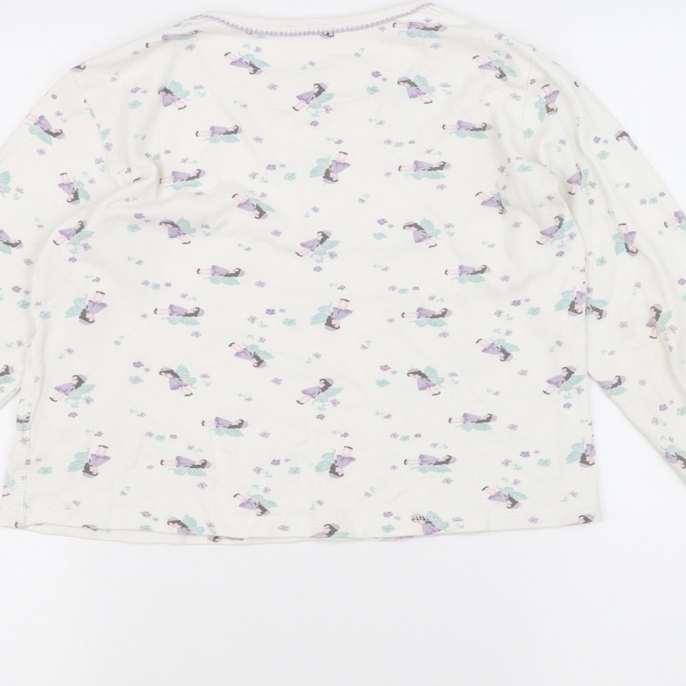 Lily & dan Girls White   Basic T-Shirt Size 9-10 Years