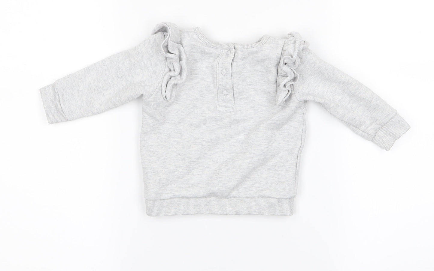 m&s Girls Grey   Basic T-Shirt Size 3-6 Months