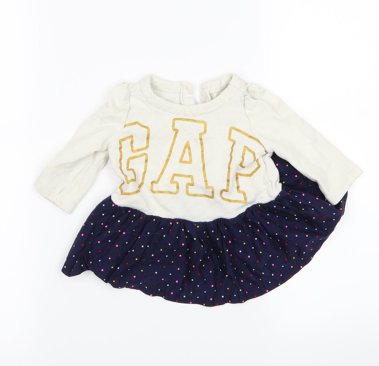 Gap Girls White   Babydoll Dress Size 3-6 Months