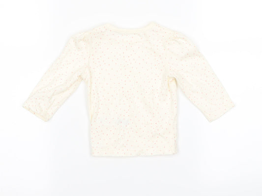 diney Girls Beige   Basic T-Shirt Size 3-6 Months