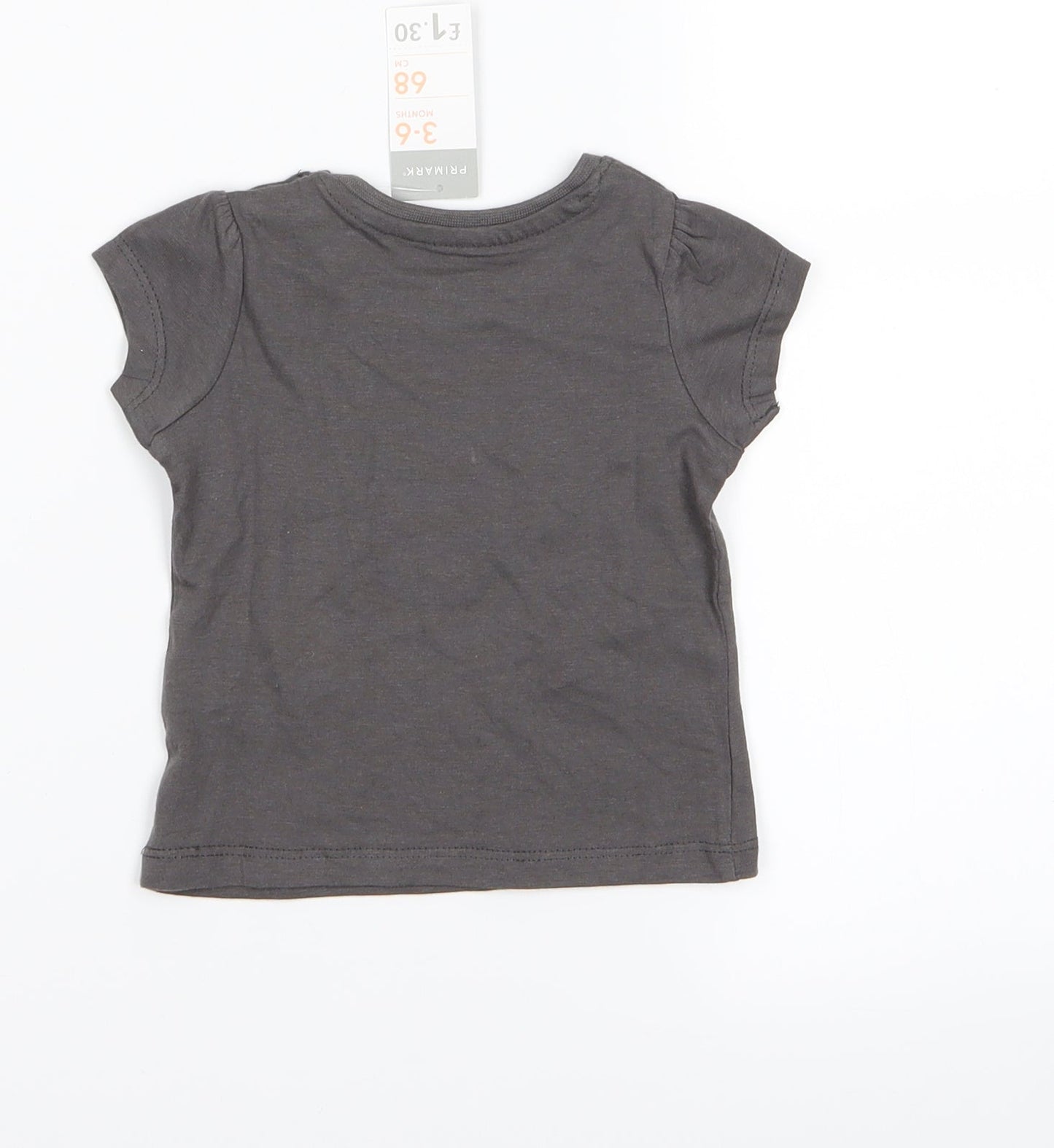 Primark Girls Green   Basic T-Shirt Size 3-6 Months  - FUN