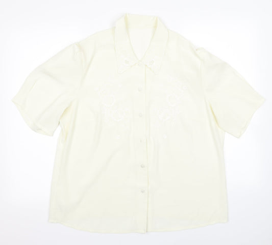 Preworn Womens Beige   Basic Blouse Size 18