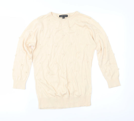 Warehouse Womens Beige   Pullover Jumper Size 10