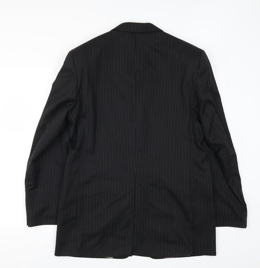 NEXT Womens Blue Striped  Jacket Suit Jacket Size 4