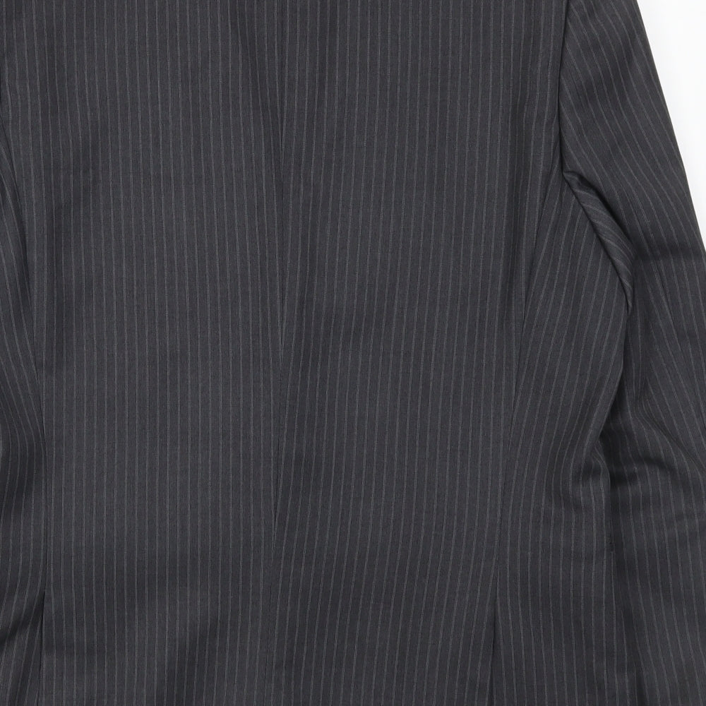 Jack Reid Mens Grey Striped  Jacket Suit Jacket Size 42