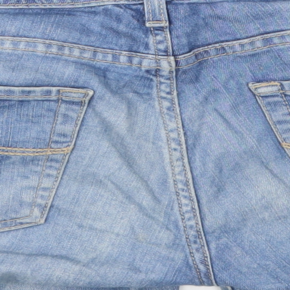 Colins Womens Blue  Denim Hot Pants Shorts Size 28 in