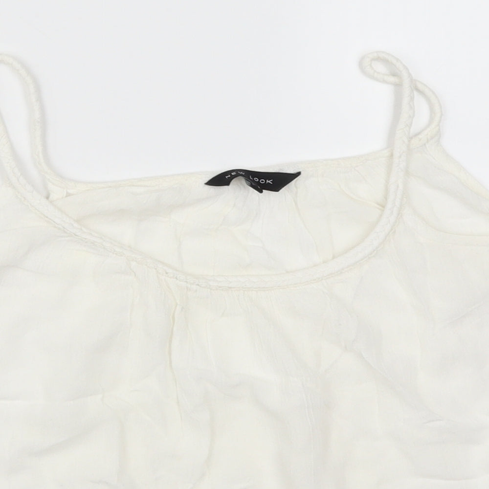 New Look Womens White   Basic Tank Size 6