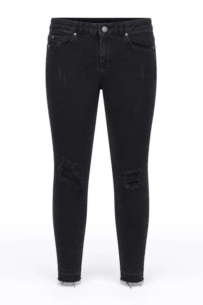 Miss Selfridge Womens Black  Denim Skinny Jeans Size 8 L27 in