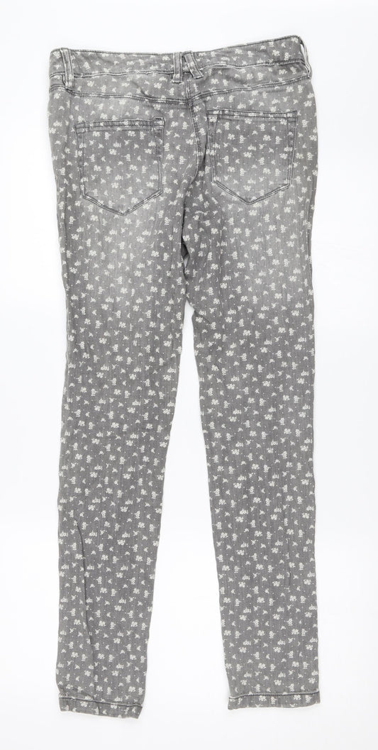 NEXT Womens Grey   Skinny Jeans Size 8 L29 in