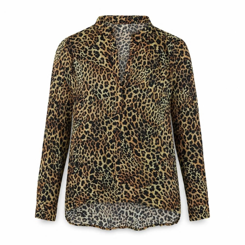RESERVED Womens Brown Animal Print  Basic Blouse Size 10