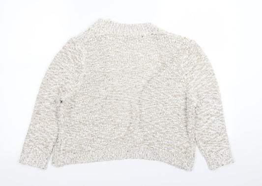 DAVID EMANUEL Womens Beige   Cardigan Jumper Size M