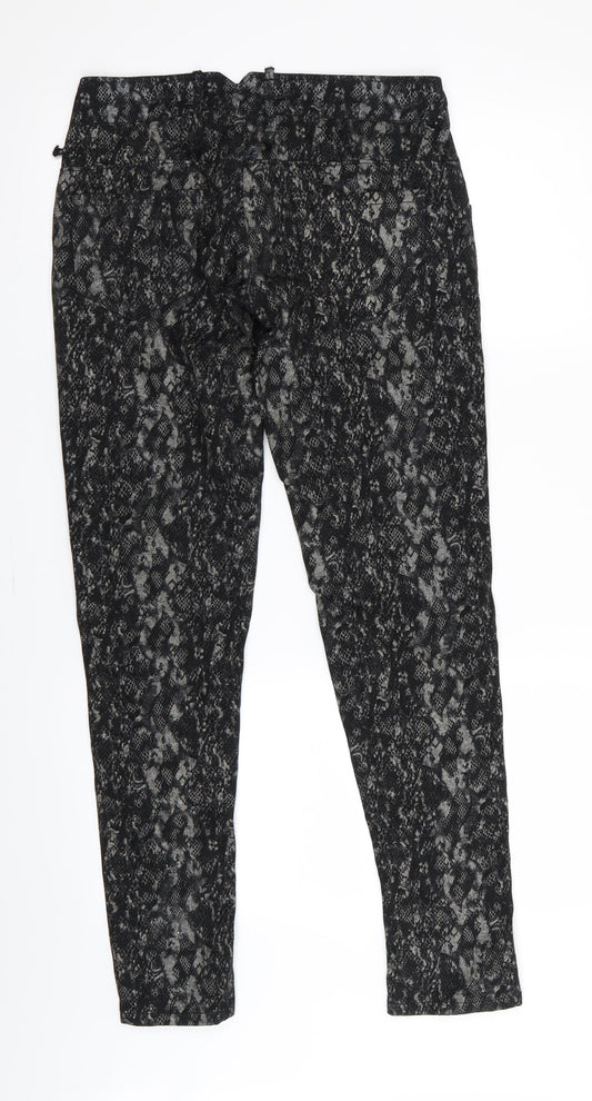 bottoms up Womens Black Geometric  Skinny Jeans Size 28 in L30 in