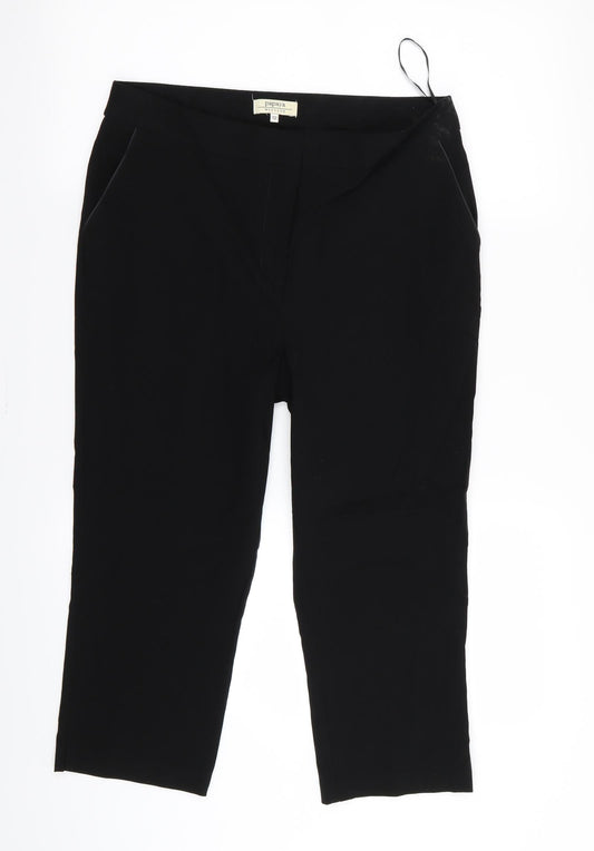 Papaya Womens Black   Trousers  Size 12 L20 in