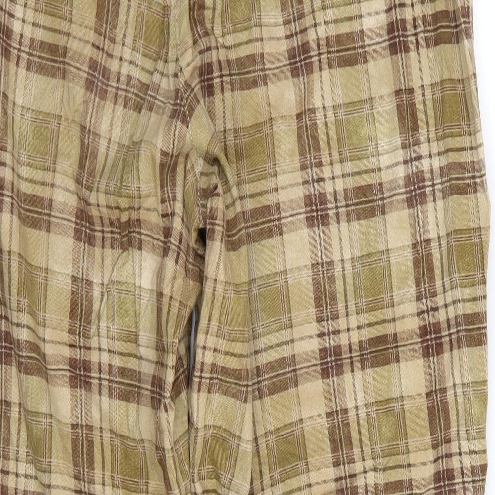 Taifun Womens Beige Check  Trousers  Size 30 in L26 in