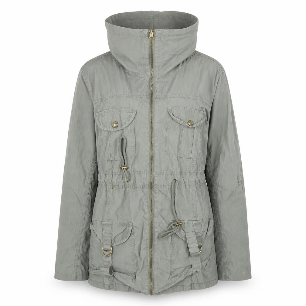 Denim & Co.  Womens Green   Jacket Coat Size 10