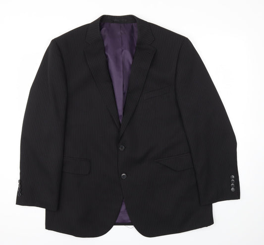 T&W Mens Black   Jacket Blazer Size 44