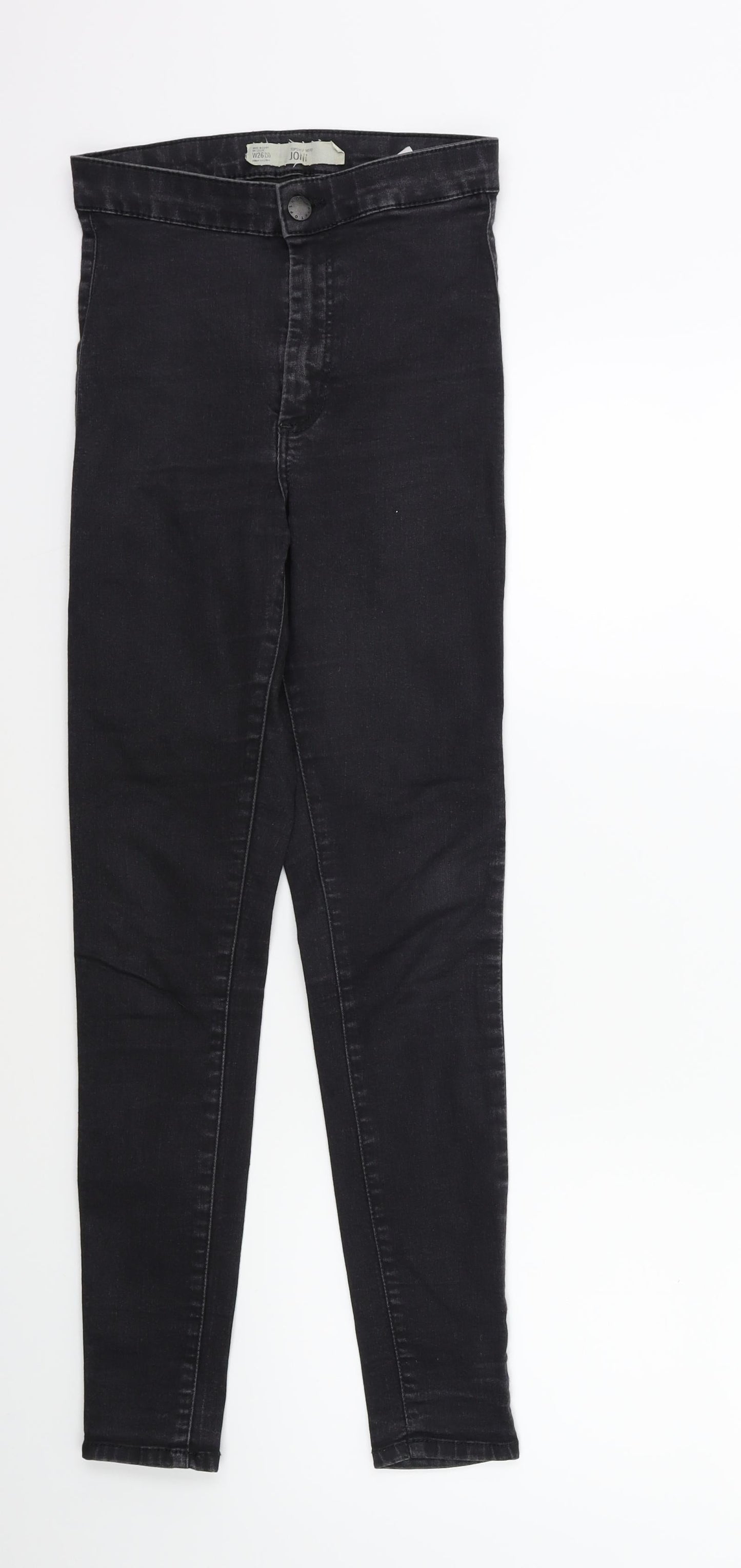 Topshop Womens Black  Denim Skinny Jeans Size 26 in L30 in