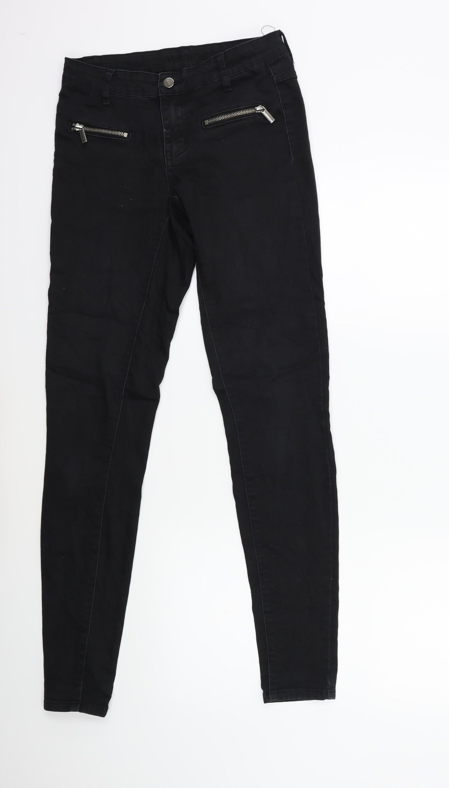 villa Womens Black  Denim Skinny Jeans Size S L32 in