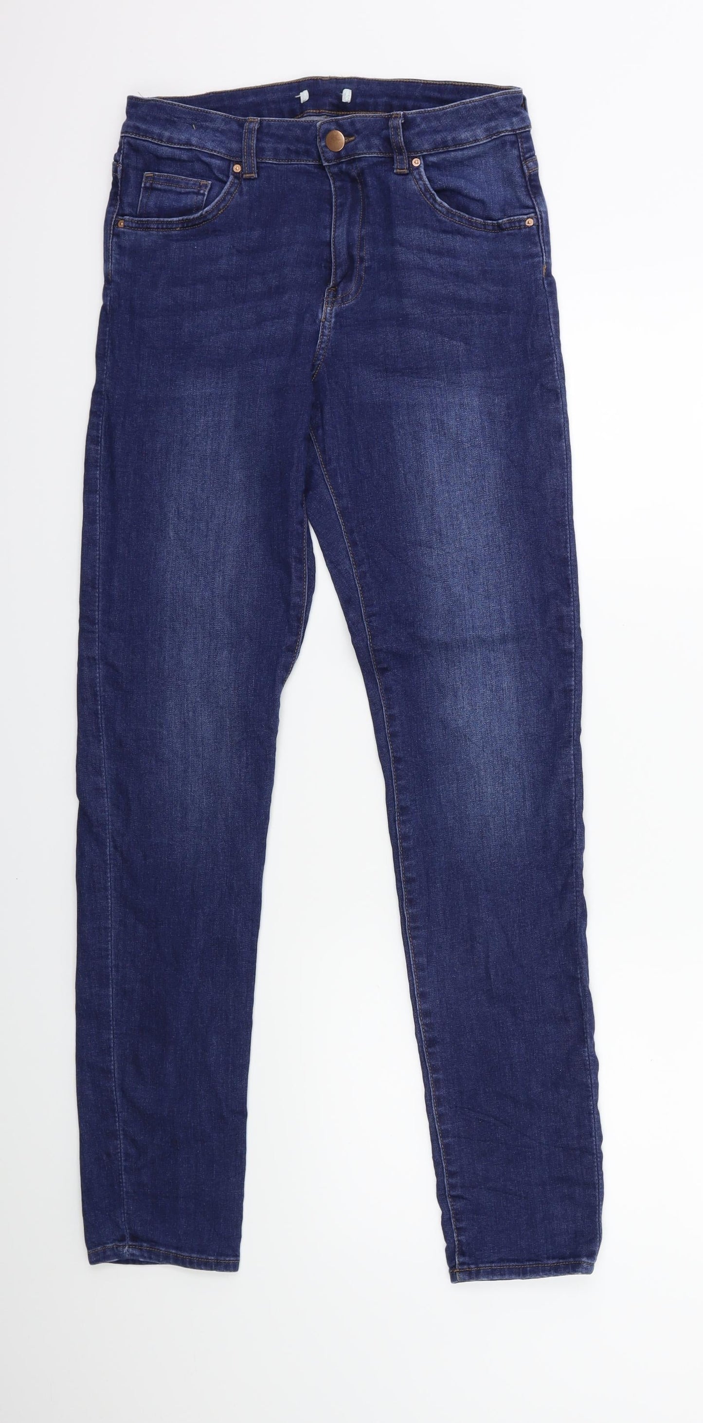 Preworn Womens Blue  Denim Skinny Jeans Size 26 in L31 in