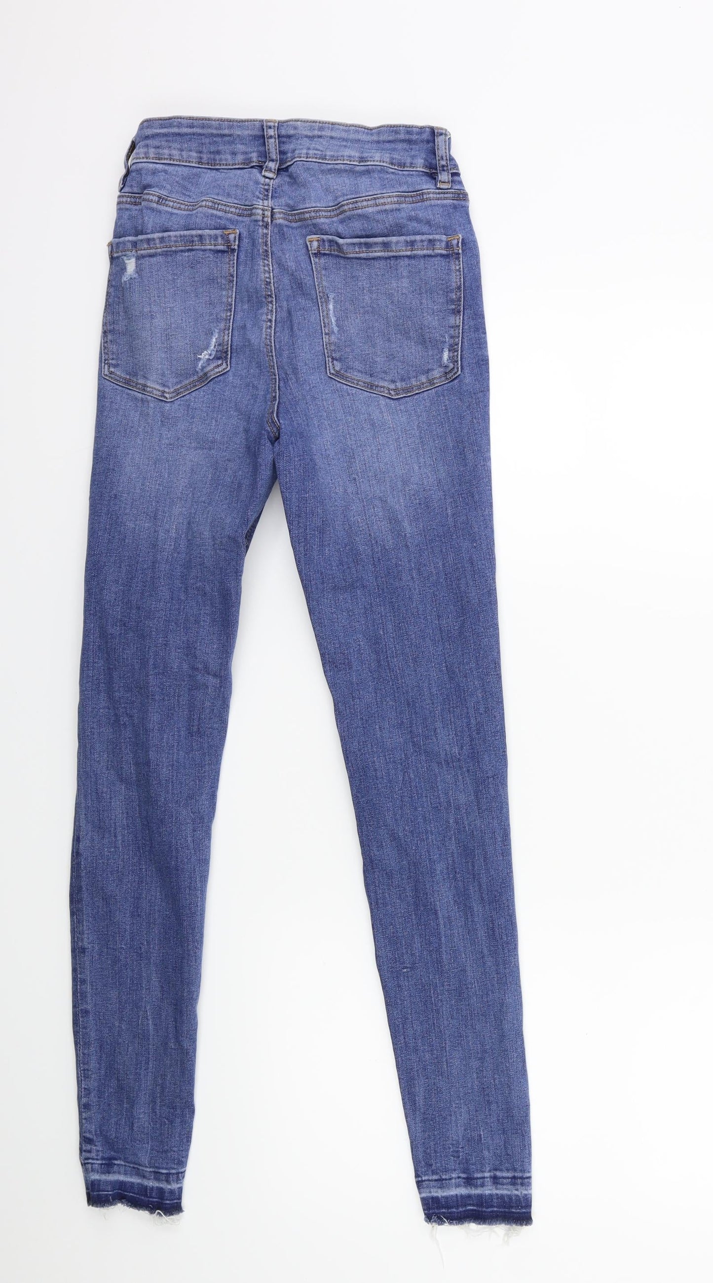 Denim & Co. Womens Blue  Denim Skinny Jeans Size 8 L28 in