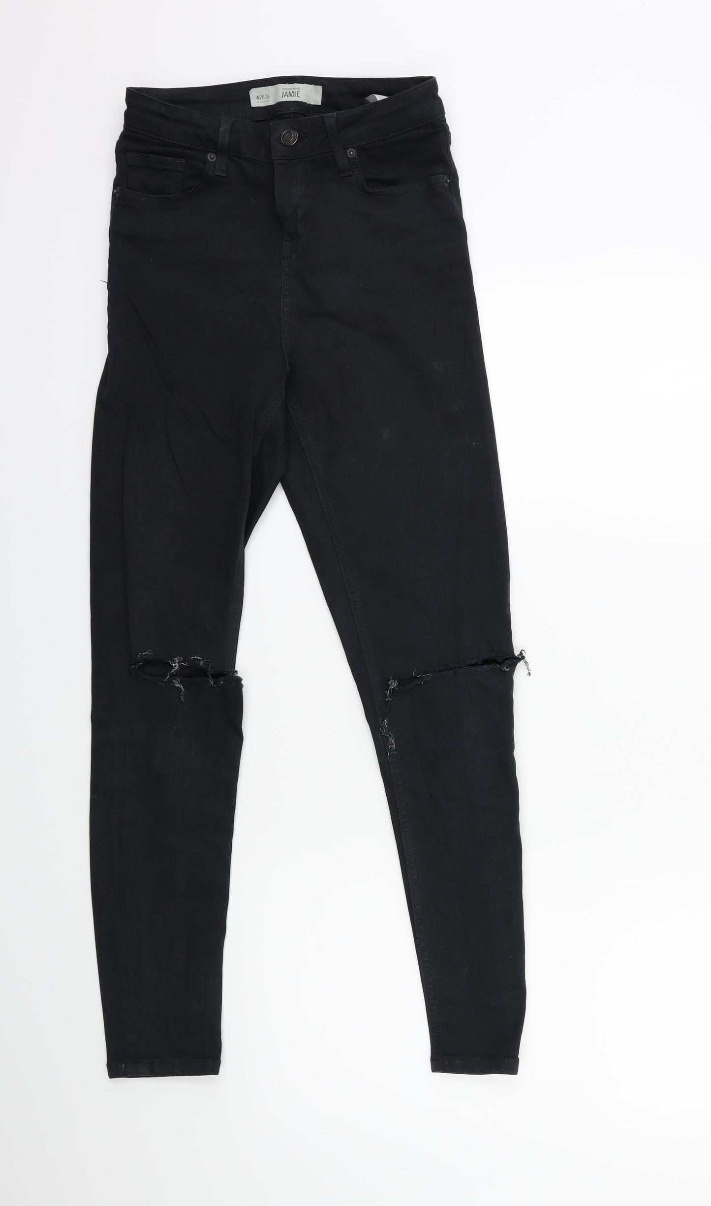 Topshop Womens Black  Denim Skinny Jeans Size 26 in L30 in