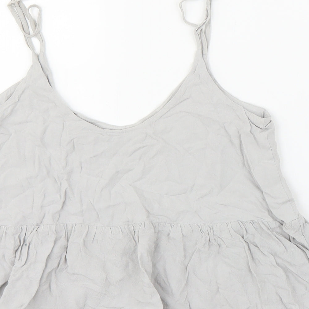 Topshop Womens Grey   Camisole Blouse Size 8