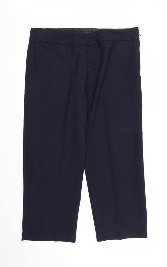 Preworn Womens Blue   Capri Trousers Size L L25 in