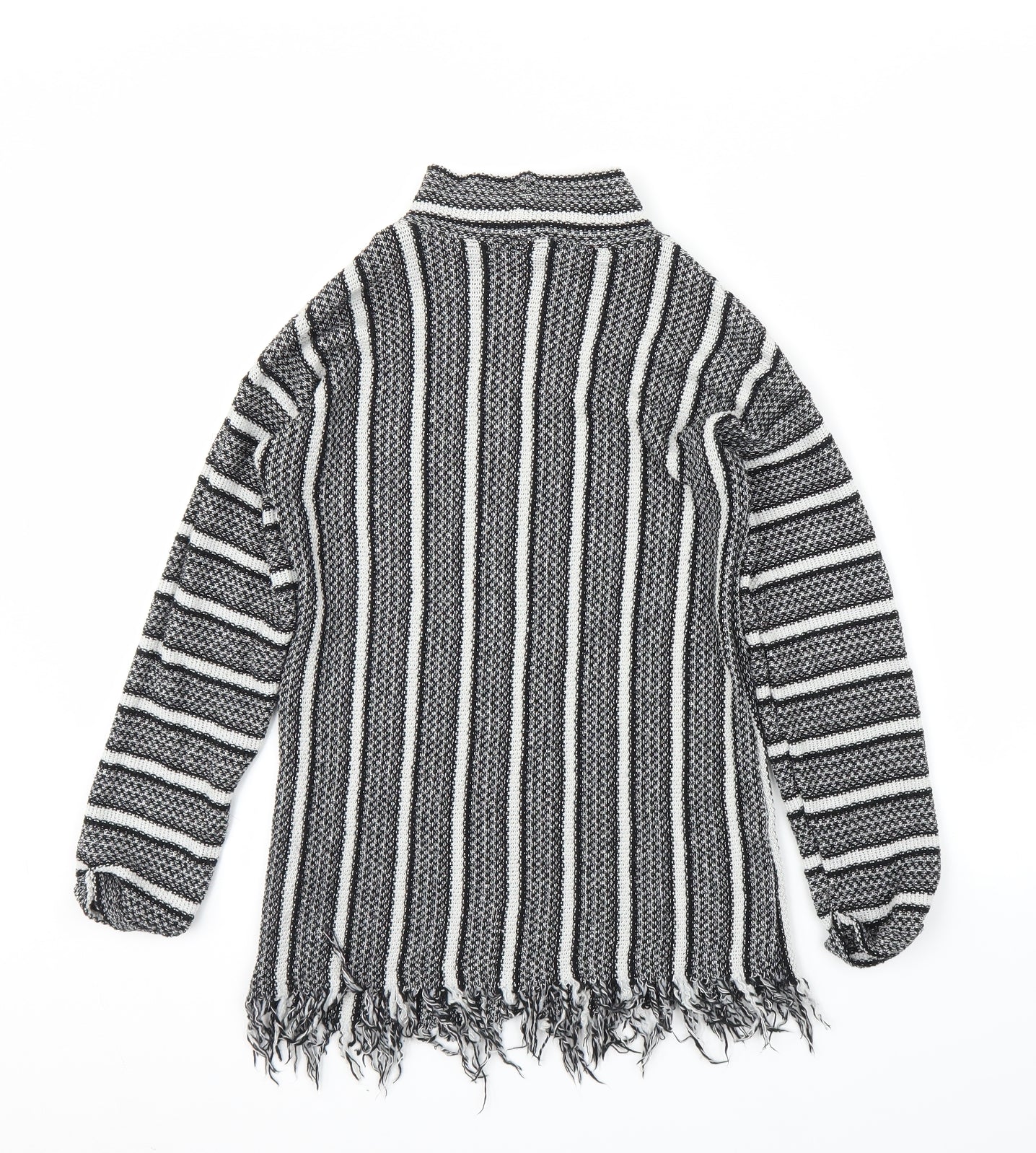 Topshop Womens Black Striped  Pullover Jumper Size 8