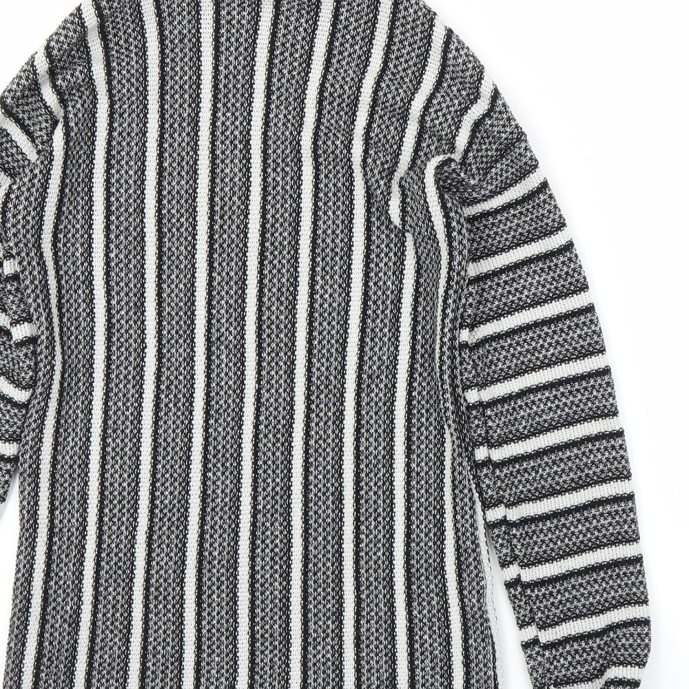 Topshop Womens Black Striped  Pullover Jumper Size 8