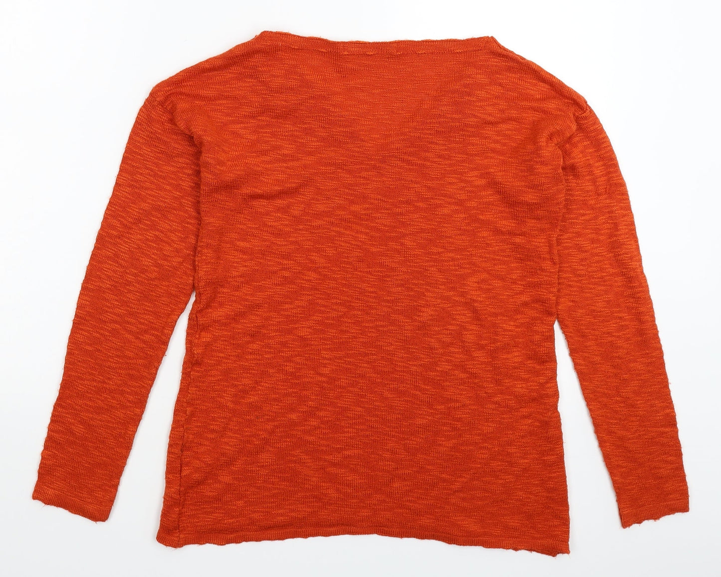 Absolutti Womens Orange  Knit Pullover Jumper Size M