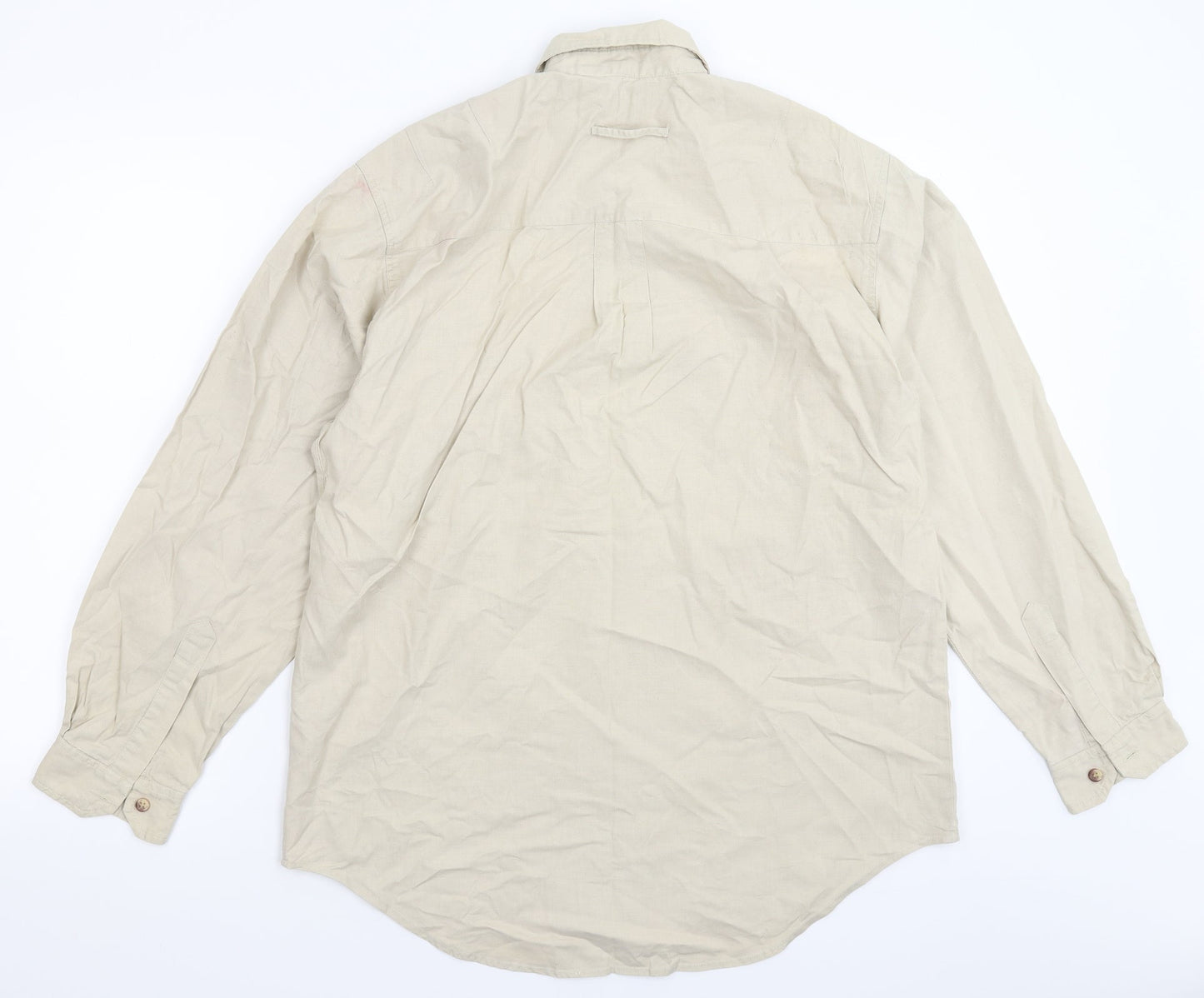 Preworn Mens Beige    Button-Up Size S
