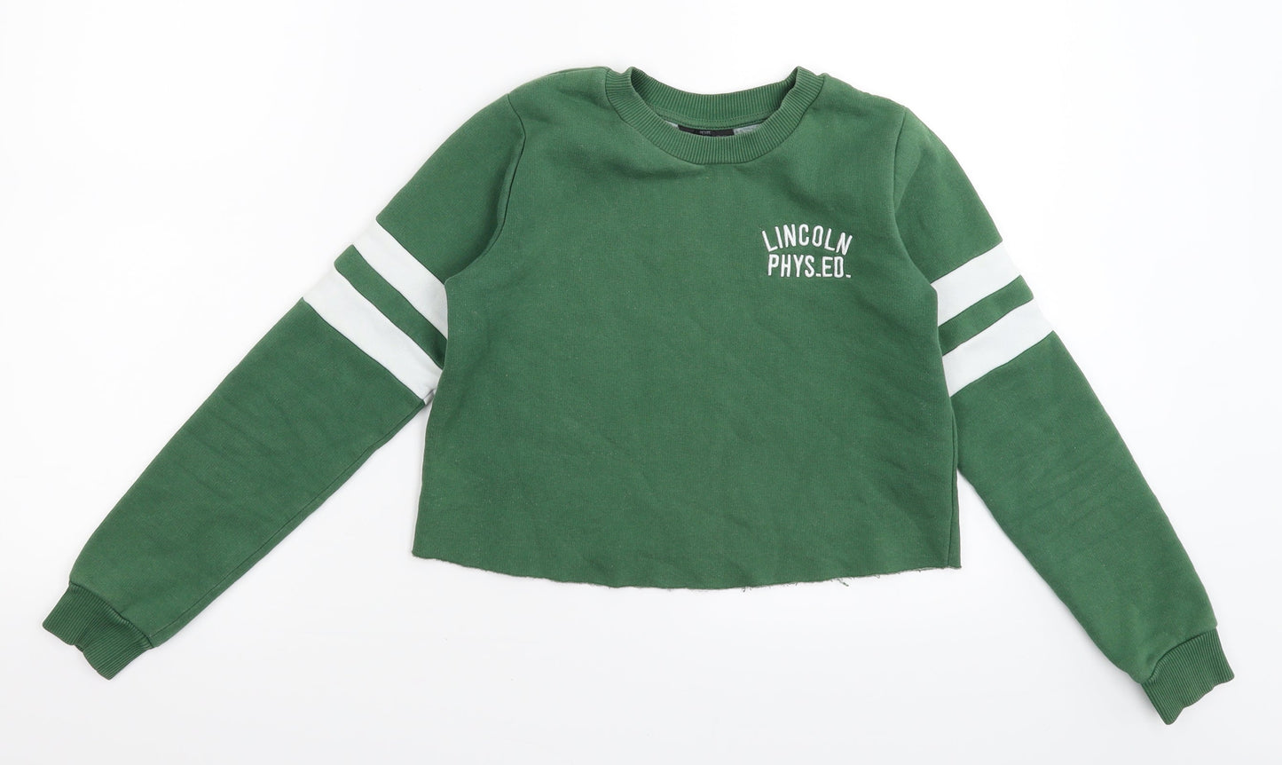Topshop Womens Green   Pullover Sweatshirt Size 4
