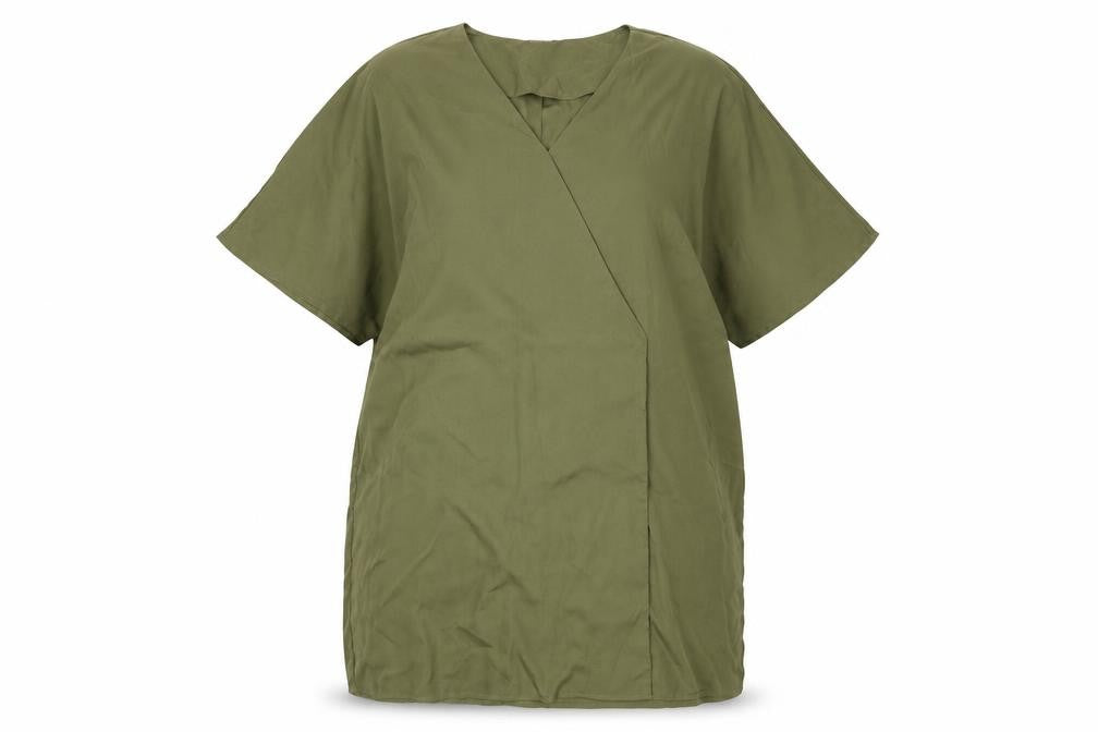 Vero Moda Womens Green   Wrap Button-Up Size XL